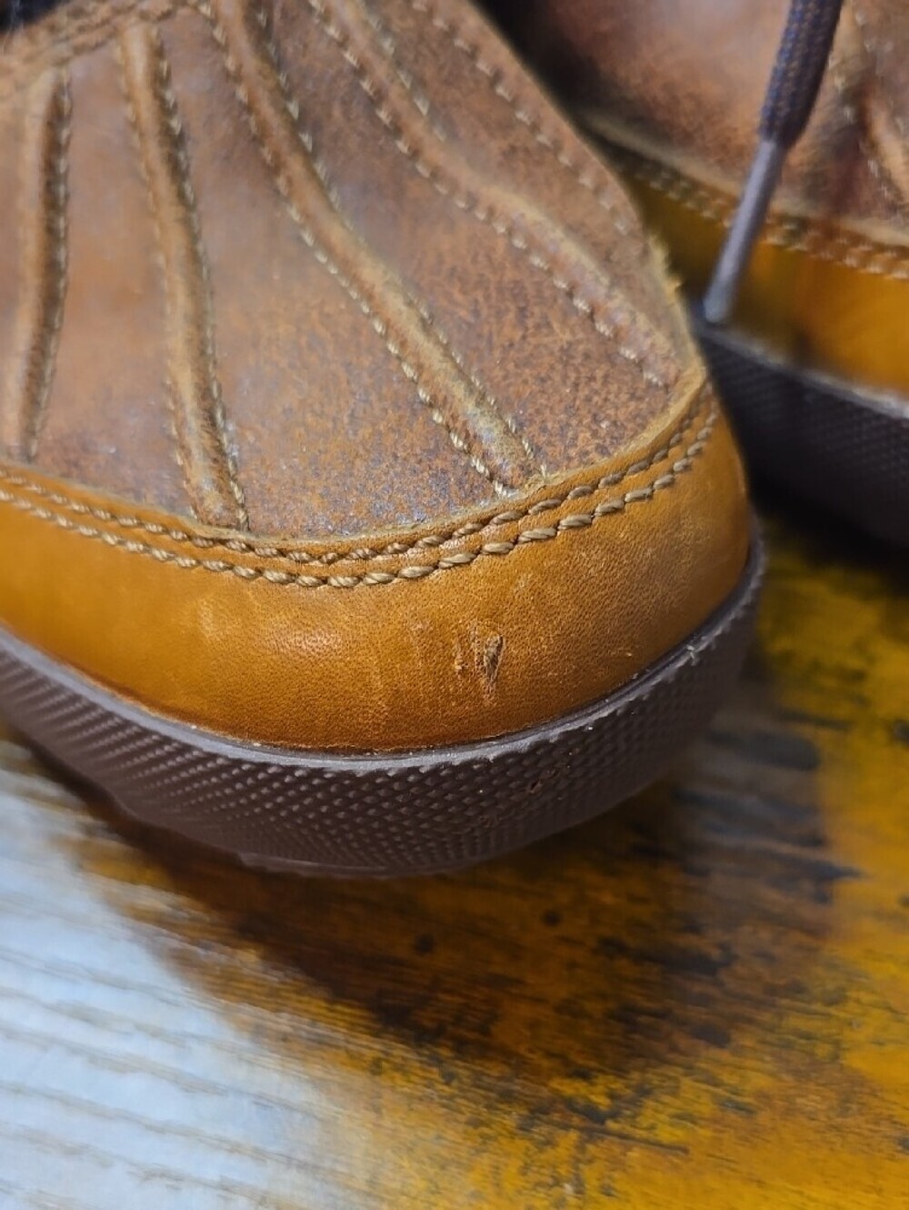 ​UGG Wynton Waterproof Leather Boiled Wool Winter Boots Chestnut Navy 7 - Picture 6 of 11